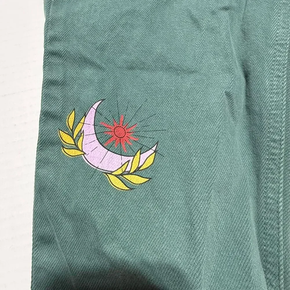 PacSun‎ Kids Green Celestial Graphic Jogger Jeans Size 12